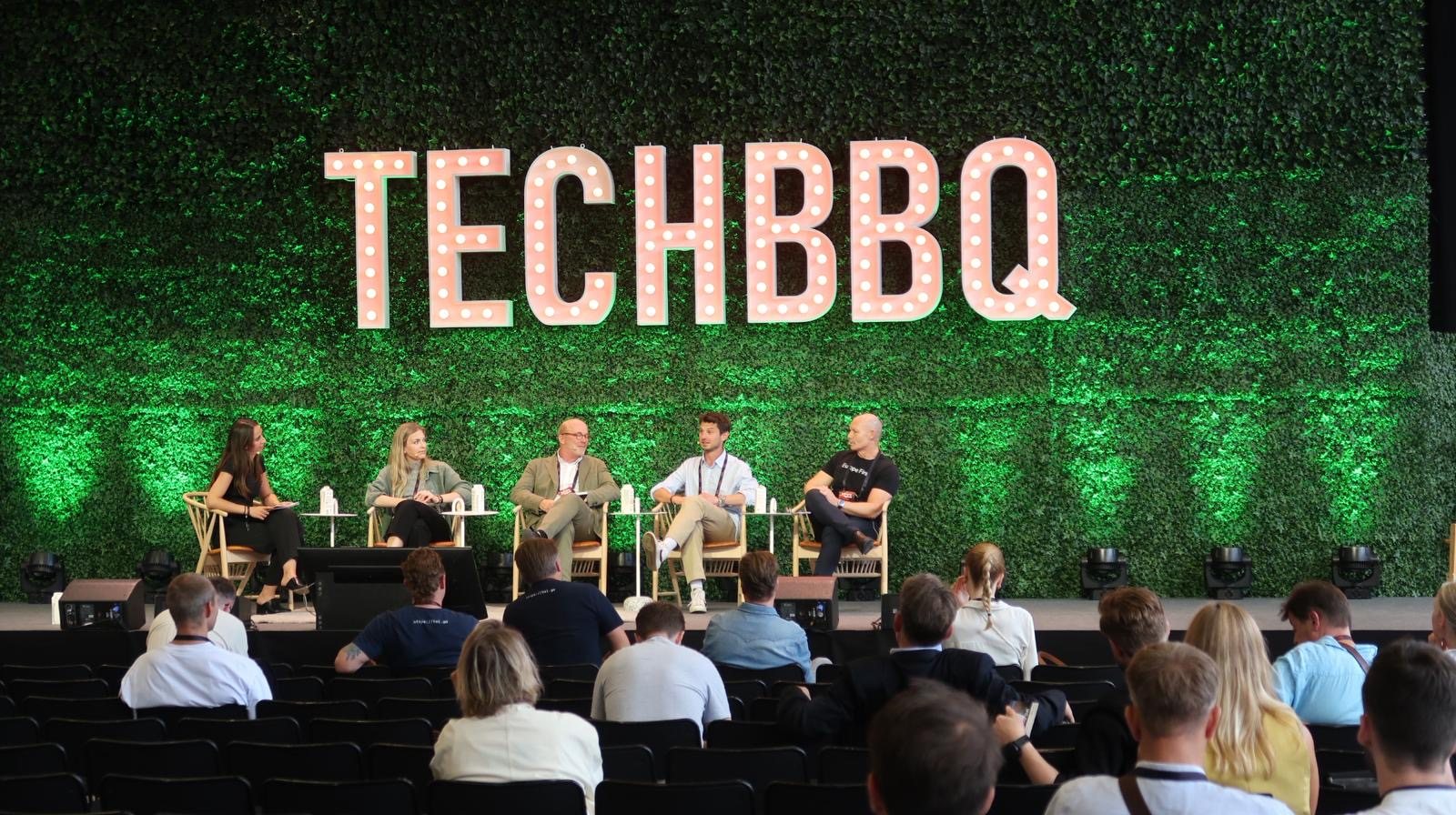 A panel on the main TechBBQ stage